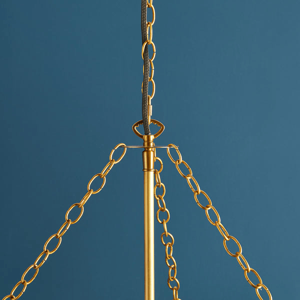Pooky - Archie Stepped Glass Pendant Light - Brass Fittings