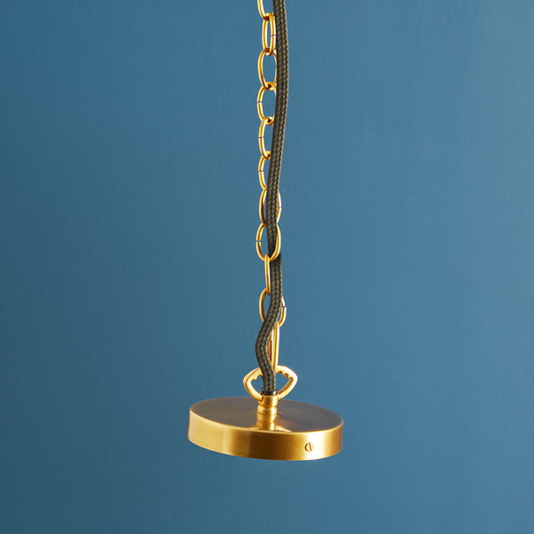 Pooky - Archie Stepped Glass Pendant Light - Brass Fittings