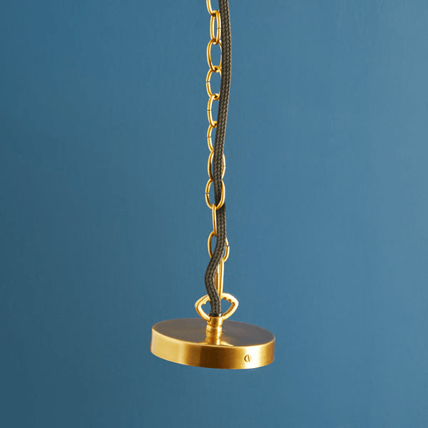 Pooky - Archie Stepped Glass Pendant Light - Brass Fittings