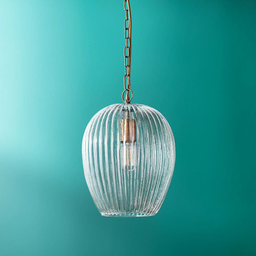 Pooky Smaller Bastille Pendant in Clear Glass