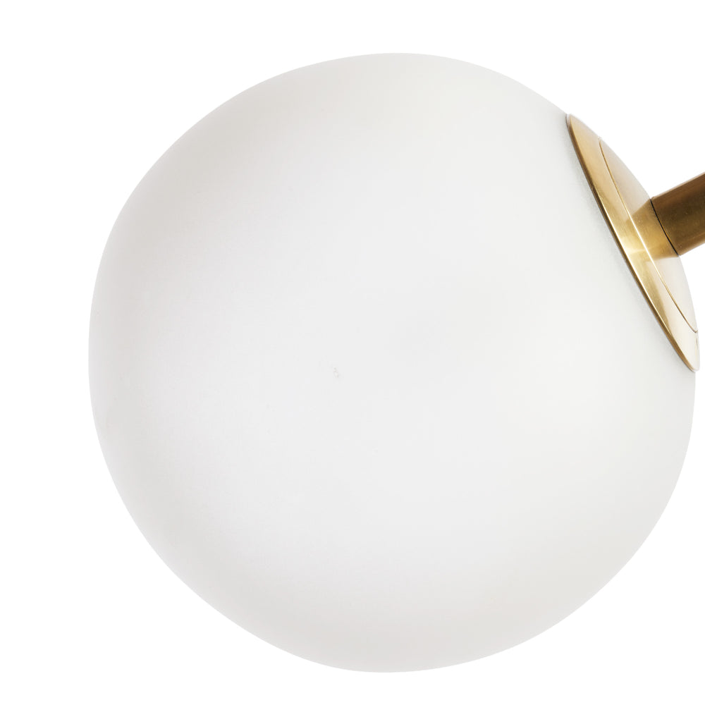 Pooky - Double Bubble Pendant - Frosted Glass - Brass