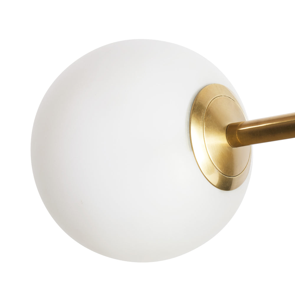 Pooky - Double Bubble Pendant - Frosted Glass - Brass