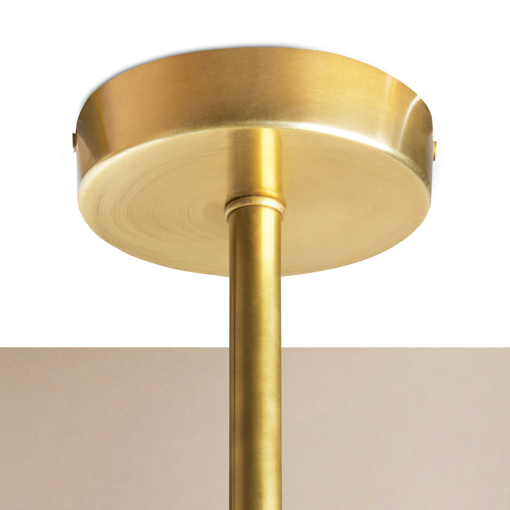 Pooky - Double Bubble Pendant - Frosted Glass - Brass
