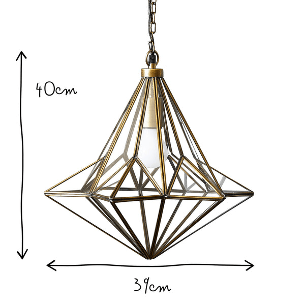 Pooky - Connie Pendant Light - Antique Brass