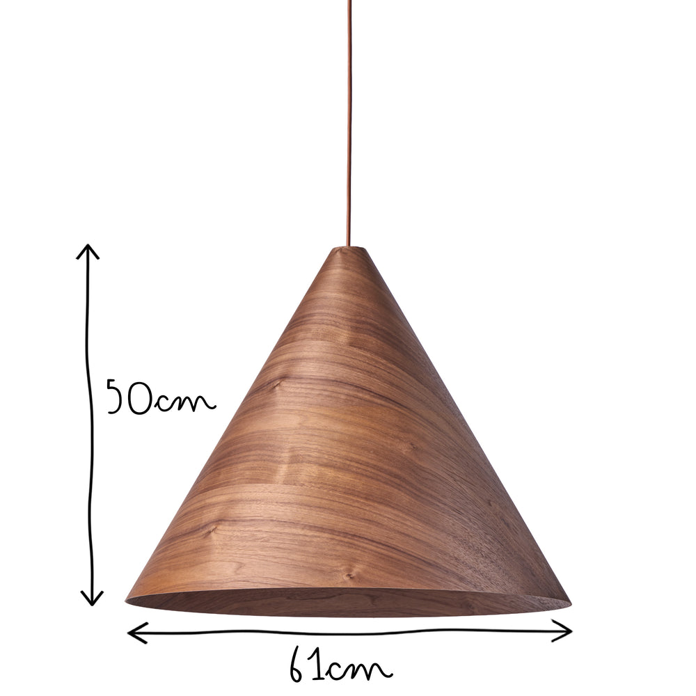 Pooky - Larger Dablam Pendant - Dark Walnut