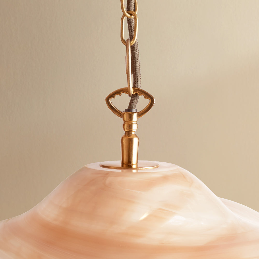 Pooky - Flounce Pendant - Ivory Glass