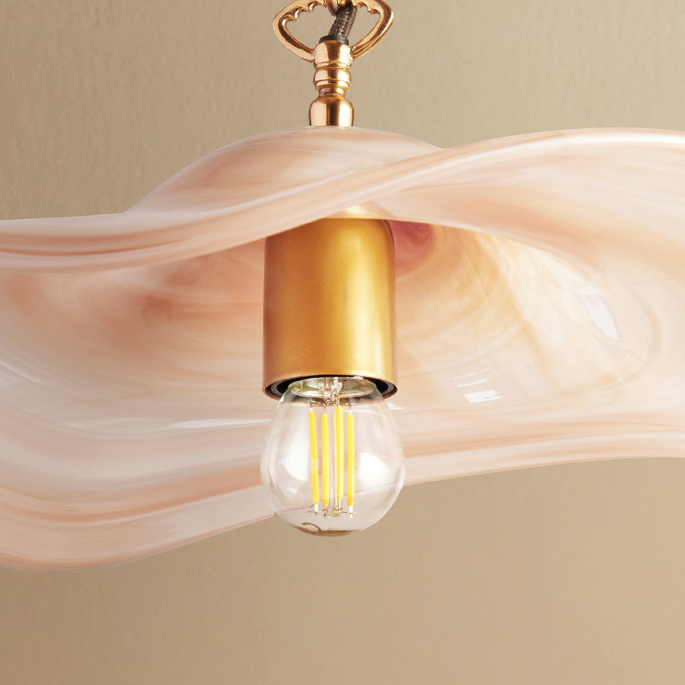 Pooky - Flounce Pendant - Ivory Glass