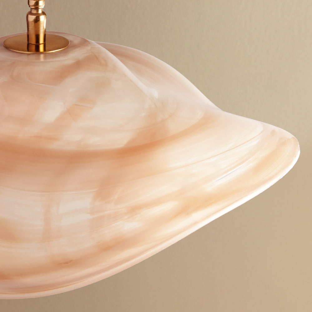 Pooky - Flounce Pendant - Ivory Glass