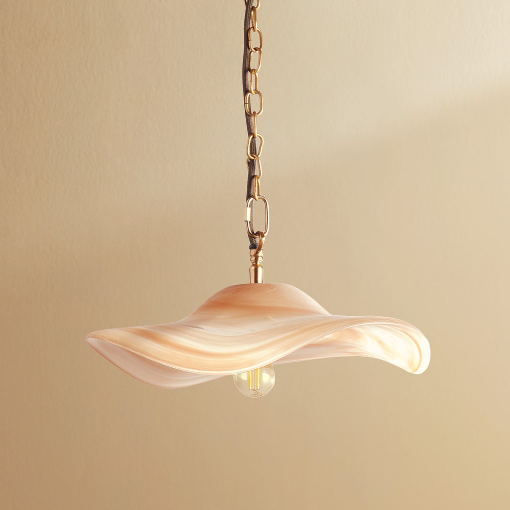 Pooky - Flounce Pendant - Ivory Glass