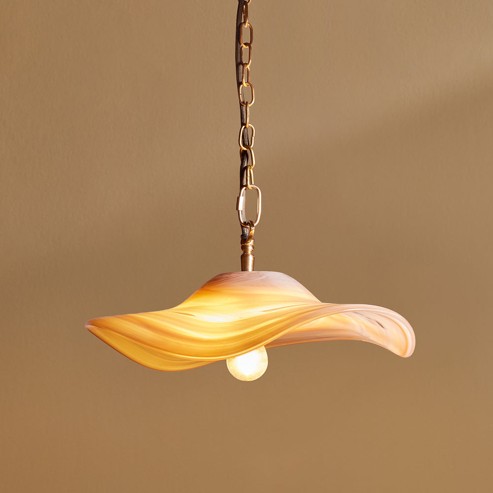Pooky - Flounce Pendant - Ivory Glass