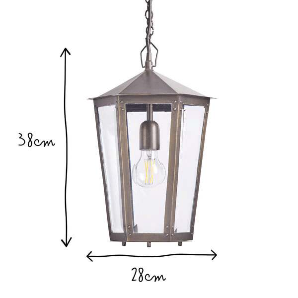 Pooky - Holt Ip44 Exterior Hanging Lantern - Bronze