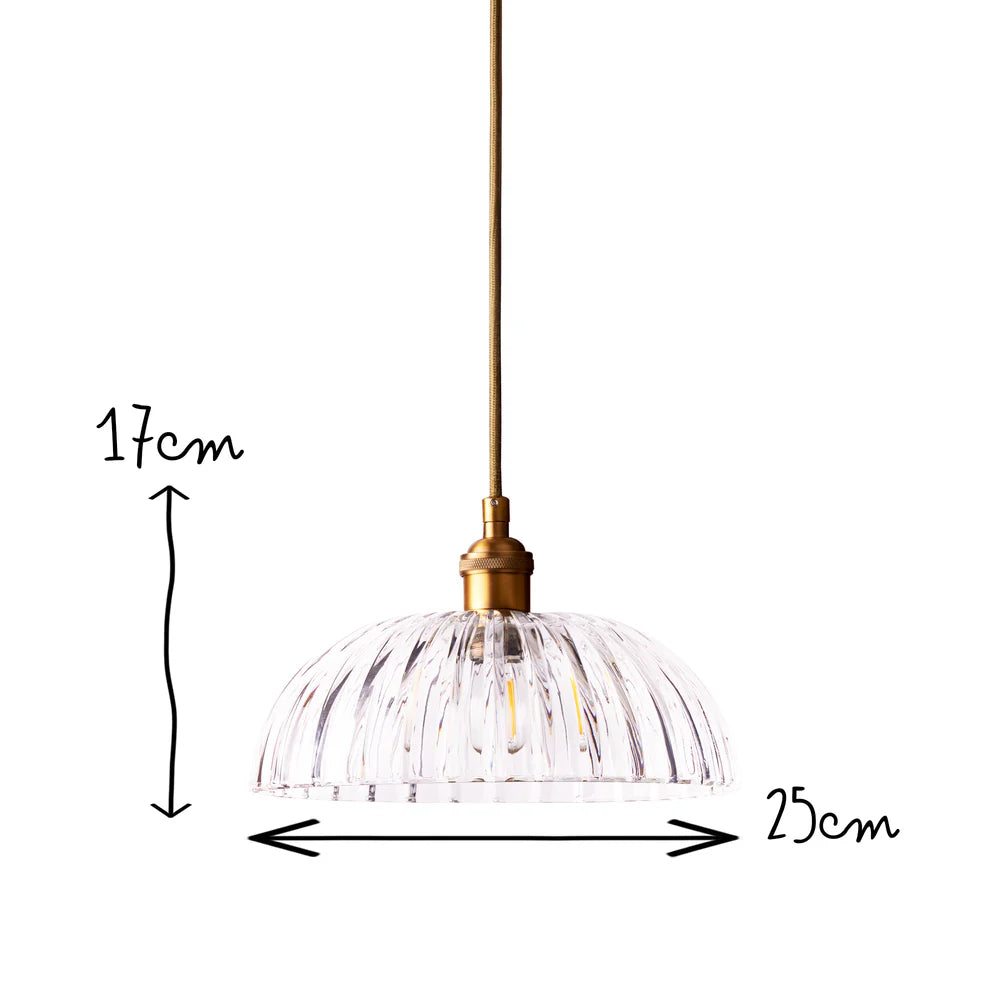 Pooky Hartley Pendant Light in clear glass