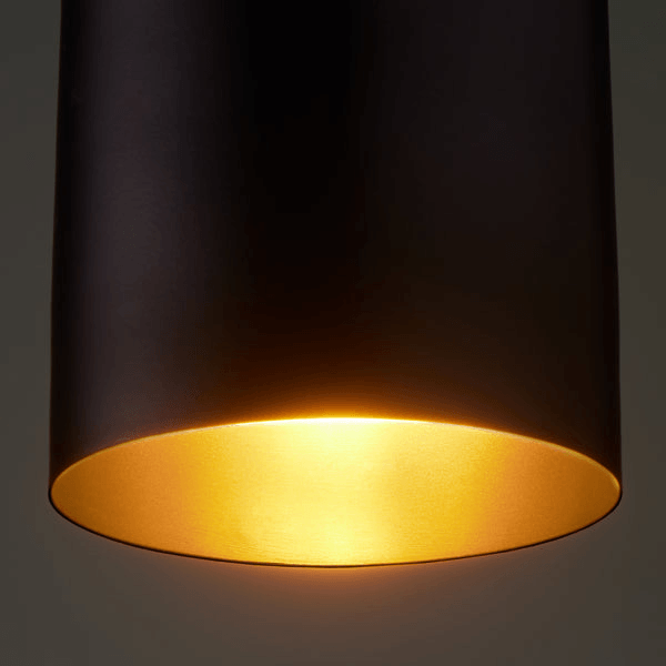 Pooky - Mcmegan Black Pendant Light - Brass Interior