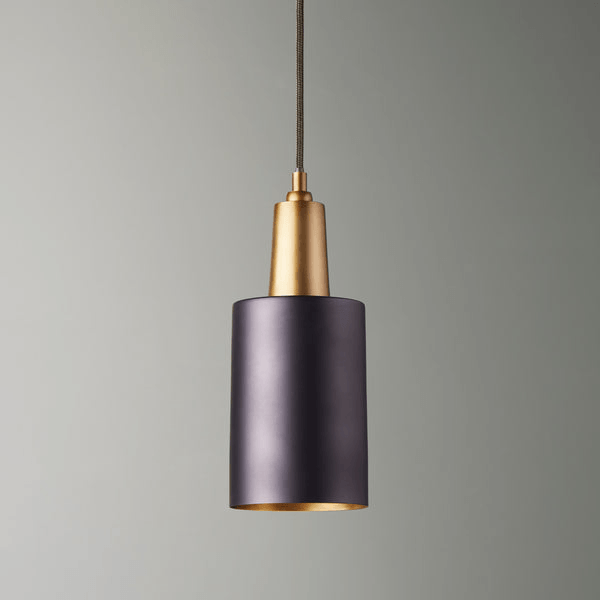 Pooky - Mcmegan Black Pendant Light - Brass Interior
