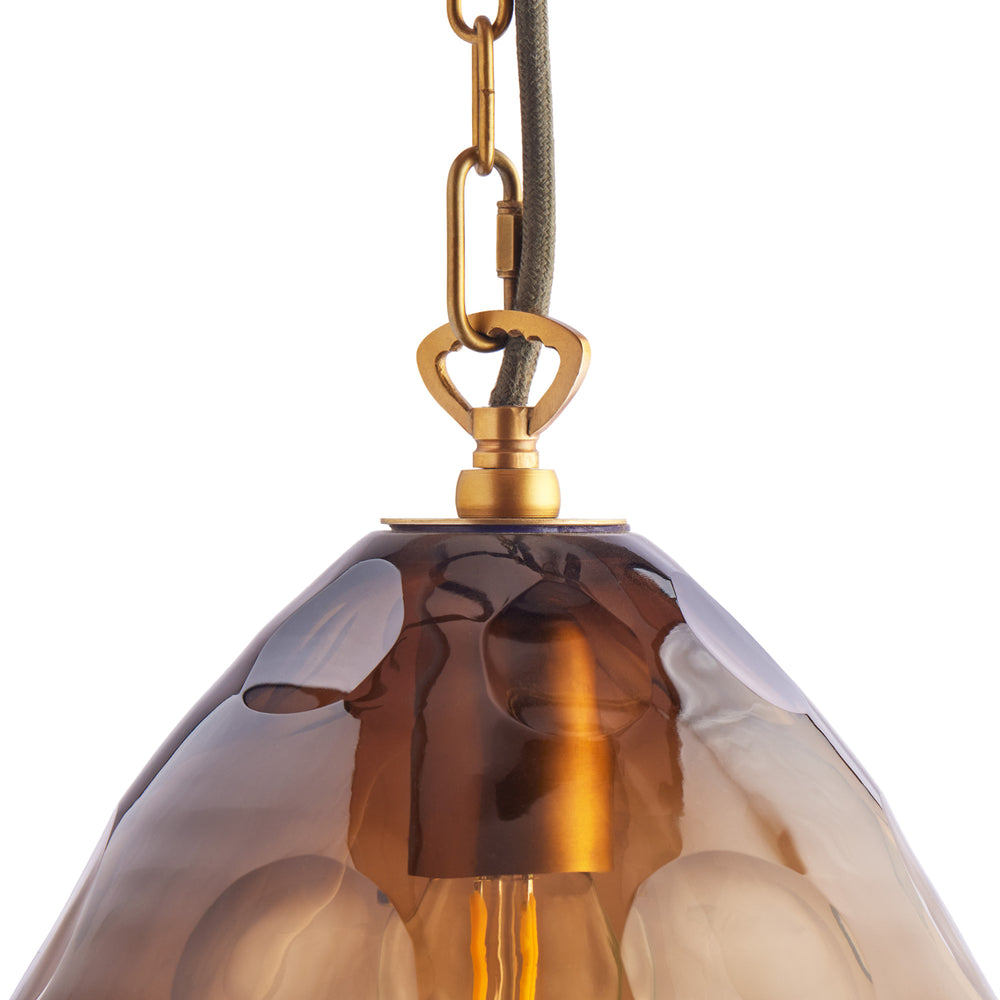 Pooky - Pluto Pendant - Brown Glass