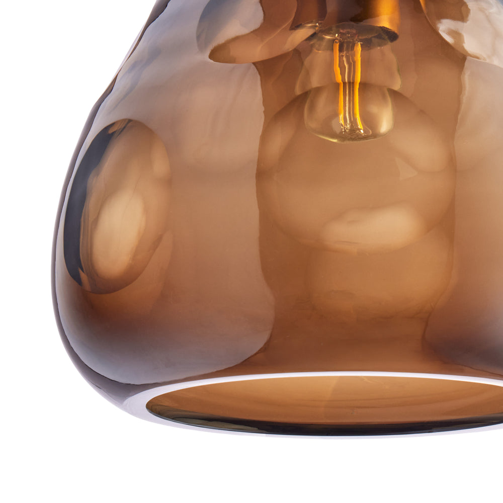 Pooky - Pluto Pendant - Brown Glass