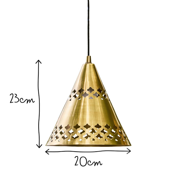 Pooky - Billie Rechargeable Pendant Light - Outdoor - Brass
