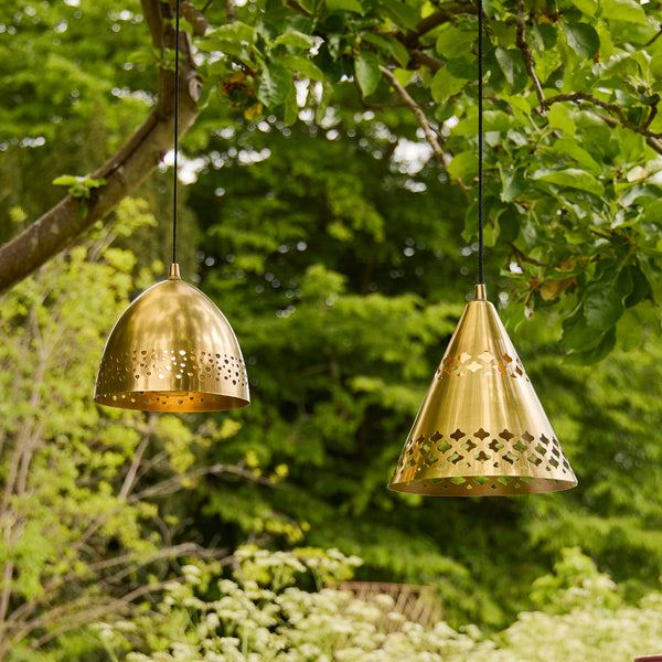Pooky - Billie Rechargeable Pendant Light - Outdoor - Brass