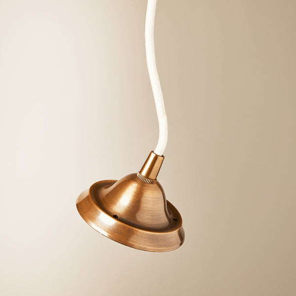 Pooky - Rockport Pendant Light - Smaller - Wood - White Enamel Interior