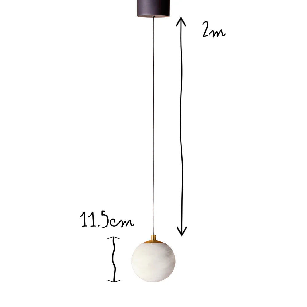 Pooky Selene pendant light in alabaster