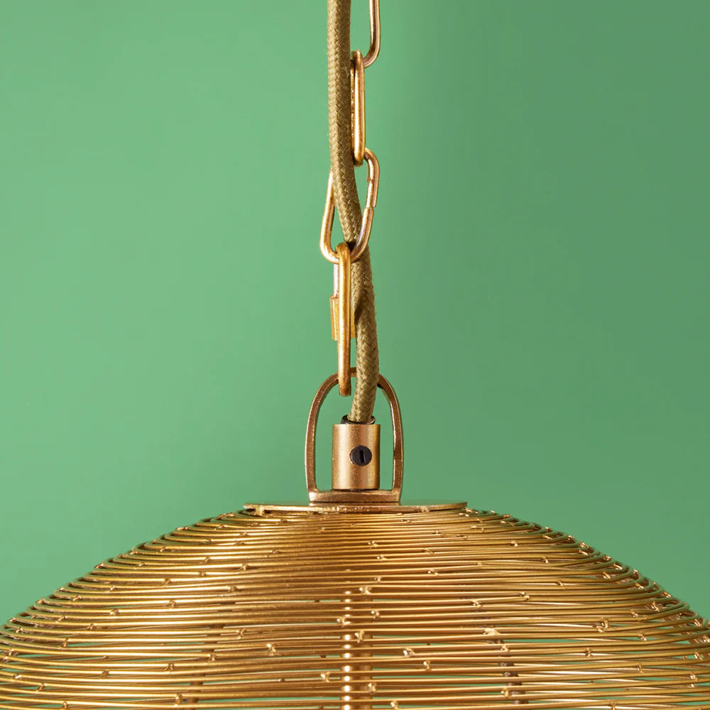 Pooky Spangle Ball Pendant in Antique Brass