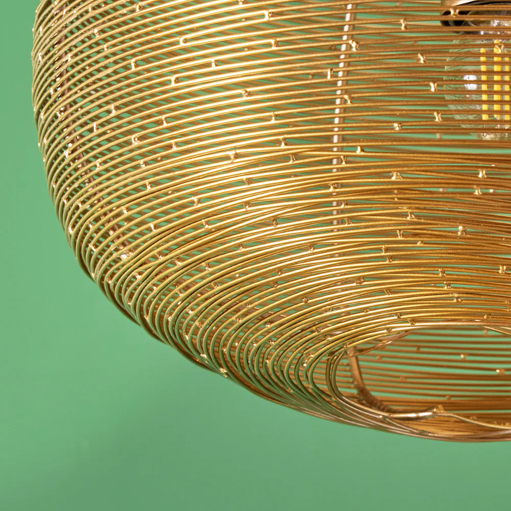 Pooky Spangle Ball Pendant in Antique Brass
