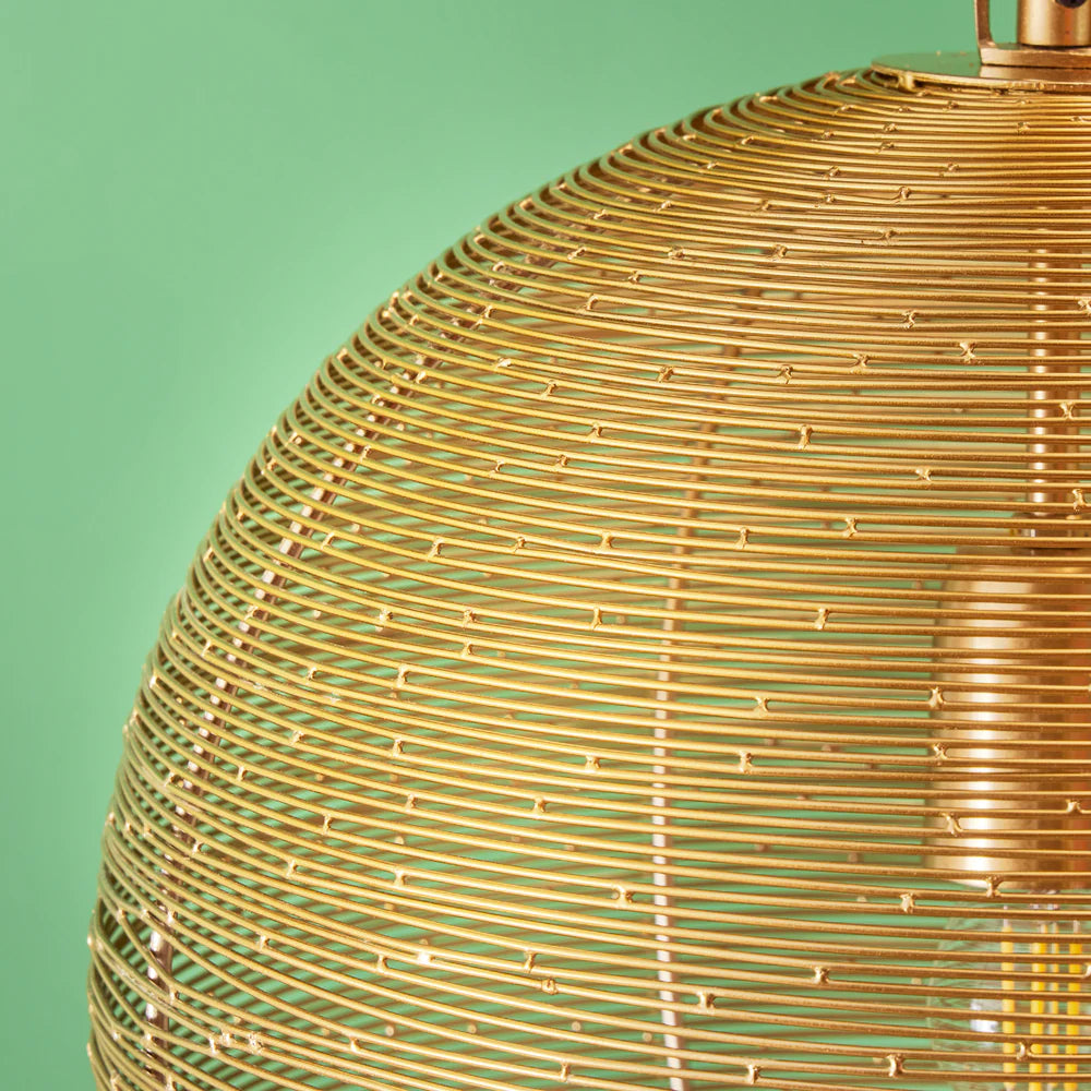Pooky Spangle Ball Pendant in Antique Brass