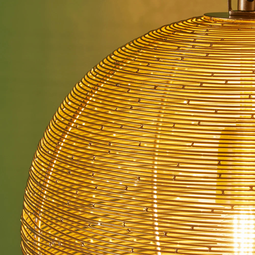 Pooky Spangle Ball Pendant in Antique Brass