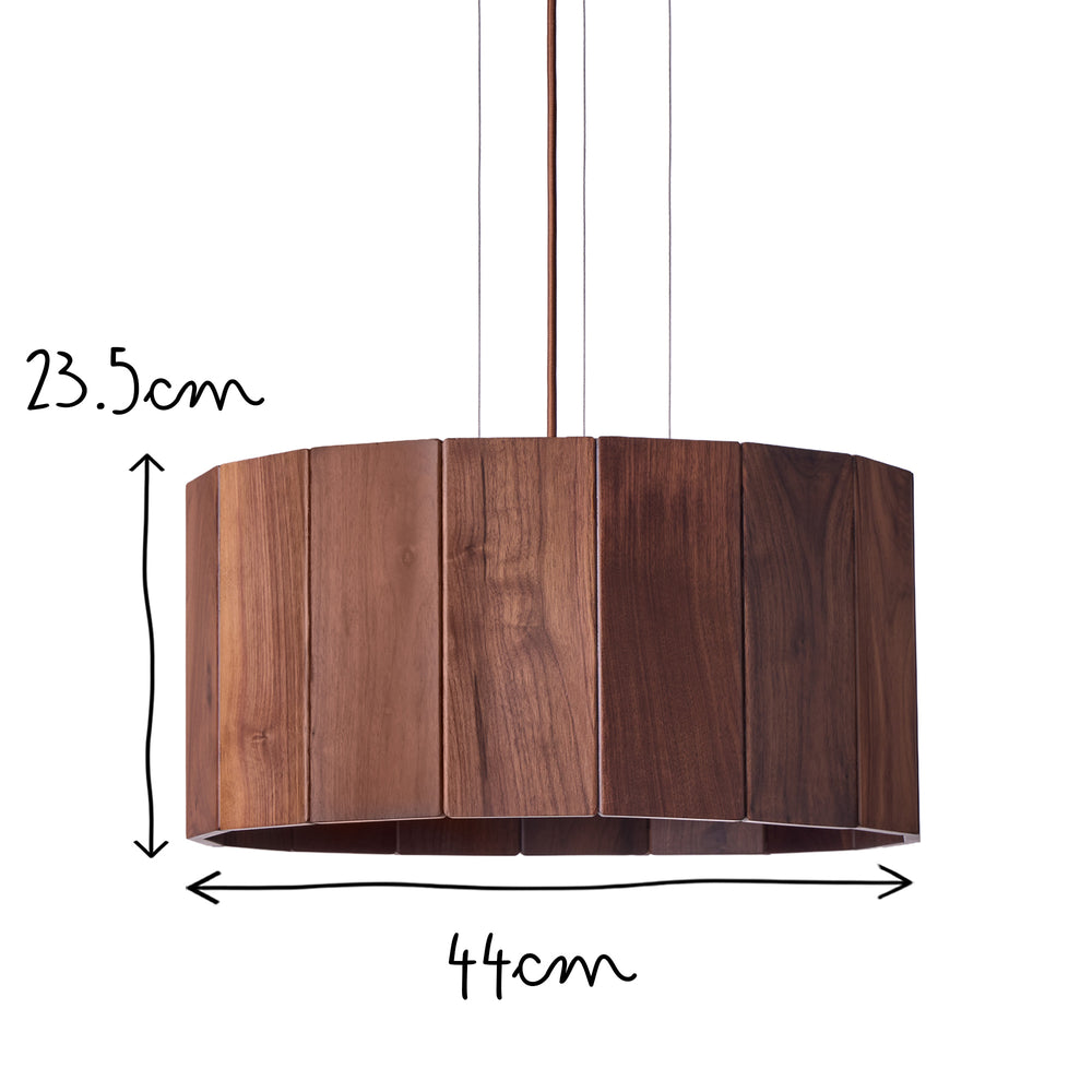 Pooky - Stave Pendant - Dark Walnut