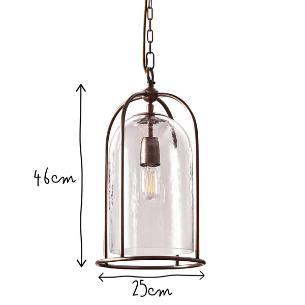 Pooky - Tang Pendant Light - Bronze And Glass