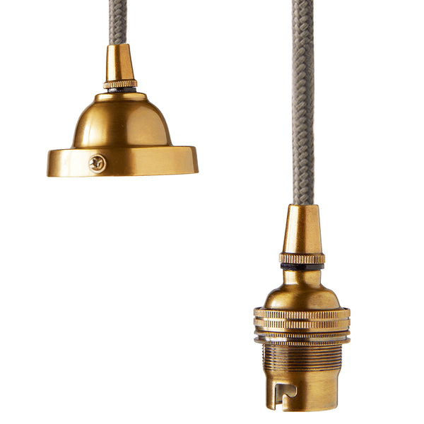 Pooky - Classic Pendant Light Kit - Antiqued Brass
