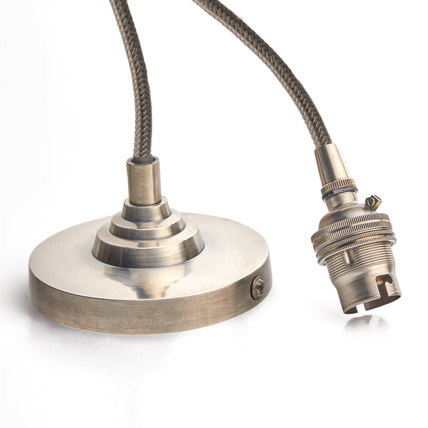 Pooky - Deco Pendant Light Fitting - Antique Silver