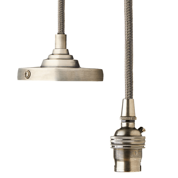 Pooky - Deco Pendant Light Fitting - Antique Silver