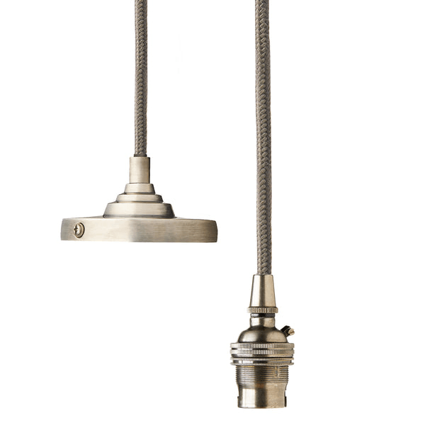 Pooky - Deco Pendant Light Fitting - Antique Silver