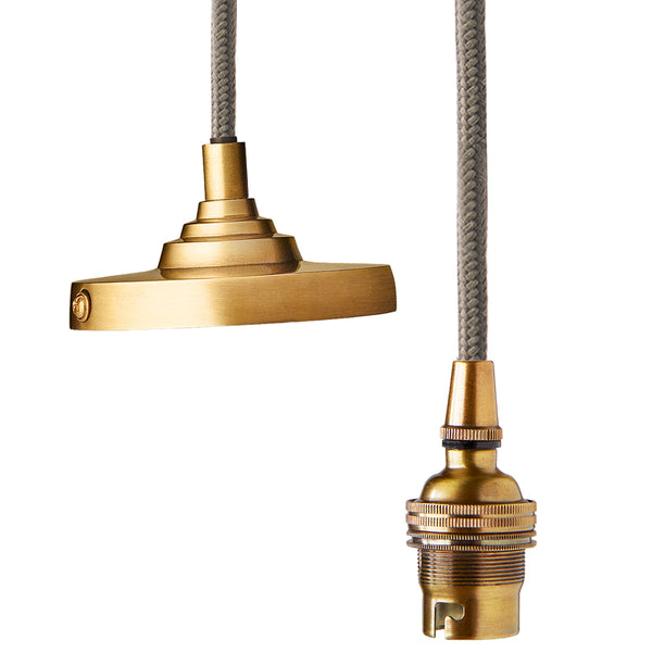Pooky - Deco Pendant Light Fitting - Antique Brass