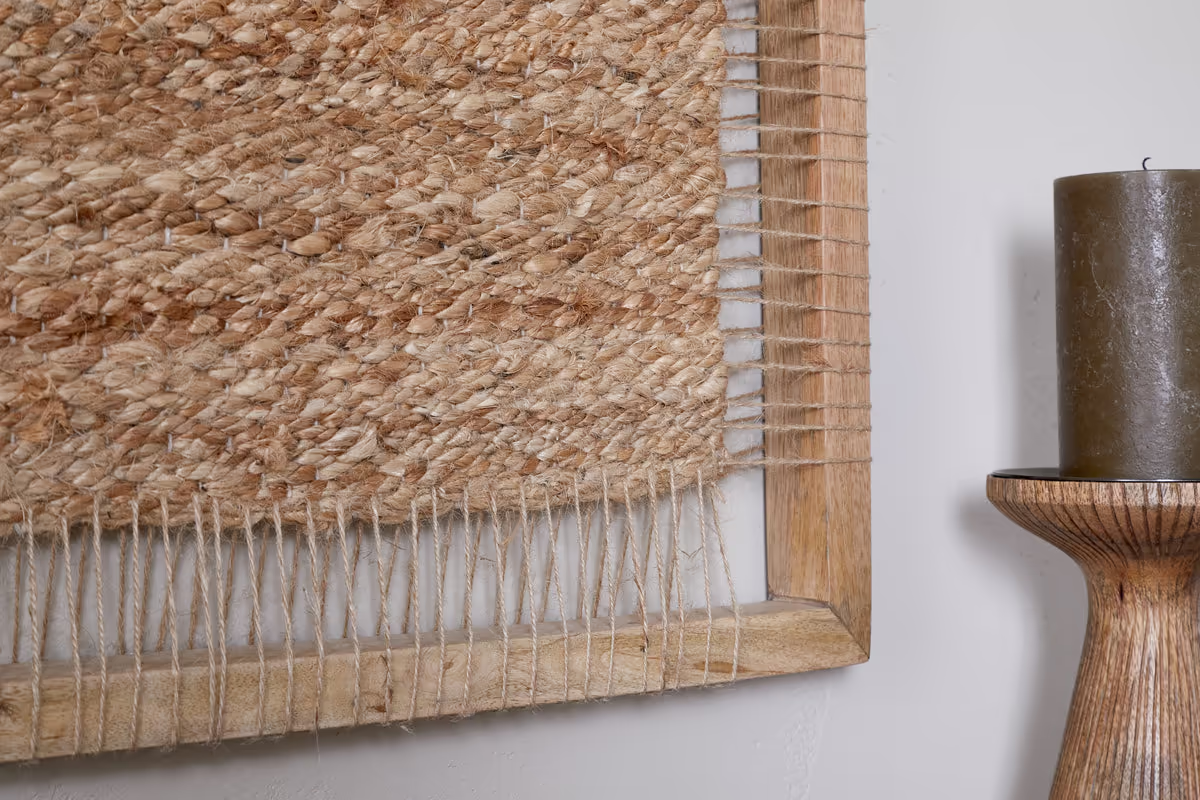 Nkuku - Pemali Woven Jute Wall Art - Natural