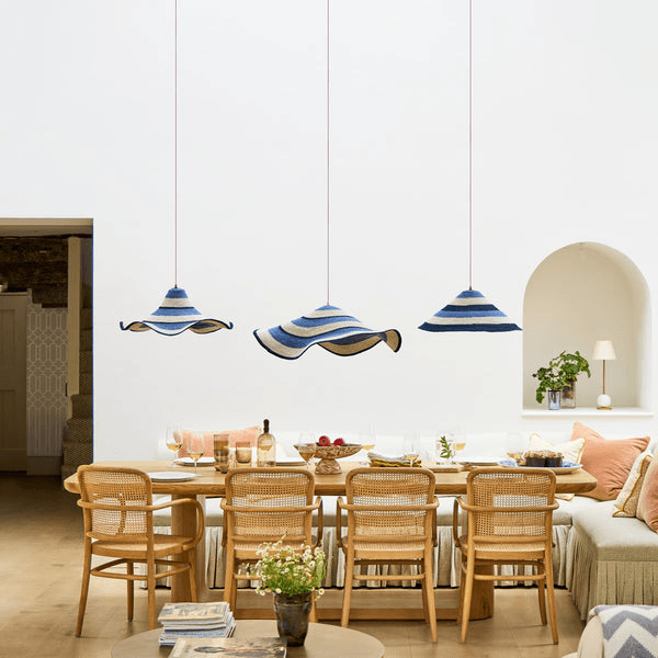 Pooky - Conical Basket Pendant Light Shade - Beachfront