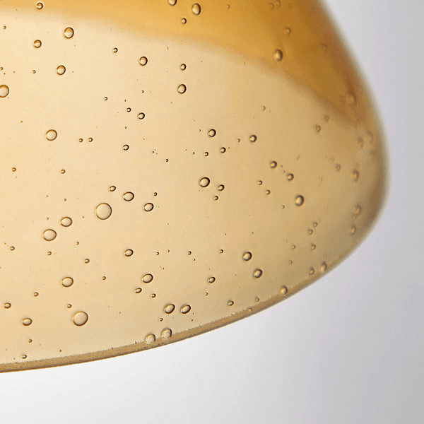 Pooky - Hazelette Pendant Light Shade - Amber Bubble Glass