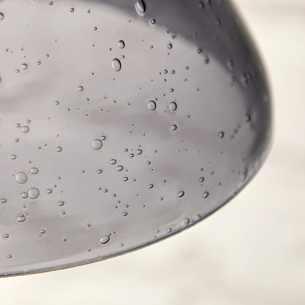 Pooky - Hazelette Pendant Light Shade - Grey Bubble Glass