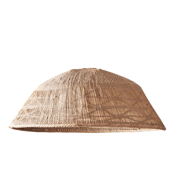 Pooky - Khaya Pendant Light Shade With Binga Pattern - Smaller - Natural