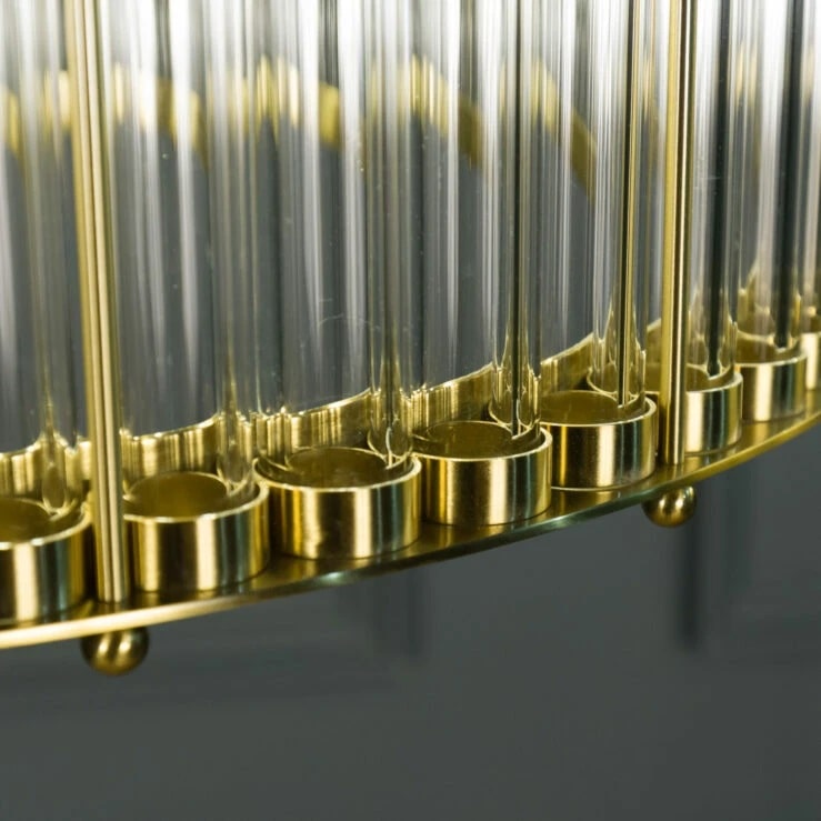 Pure White Lines Triple Monza Chandelier