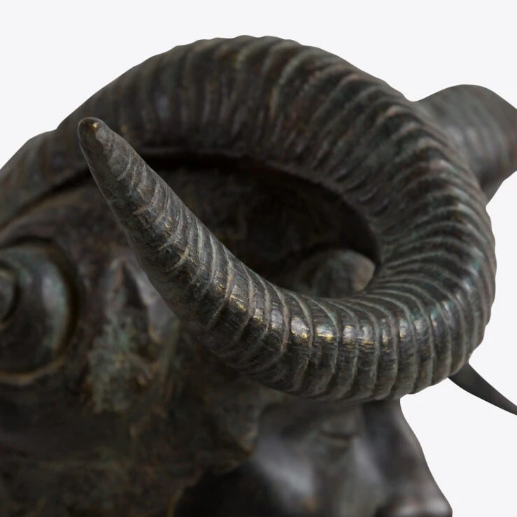 Pure White Lines Damien Bust on Stand