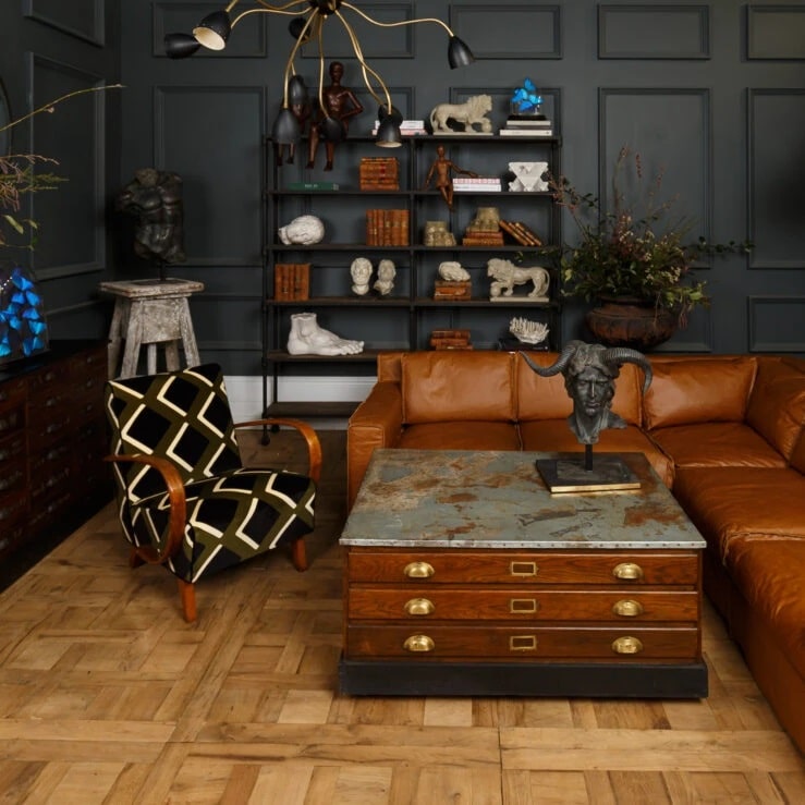 Pure White Lines Damien Bust on Stand