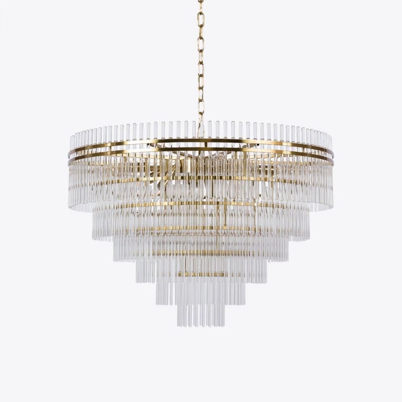 Pure White Lines Waldorf Chandelier