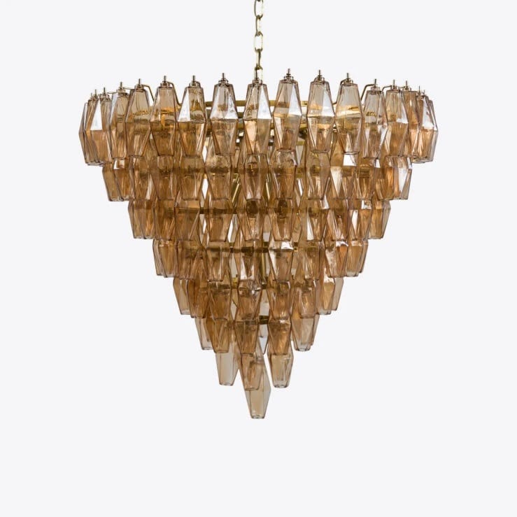 Pure White Lines Asti Chandelier
