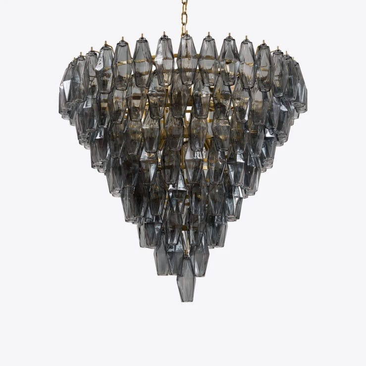 Pure White Lines Asti Chandelier