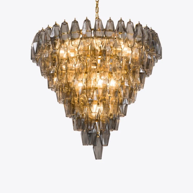 Pure White Lines Asti Chandelier