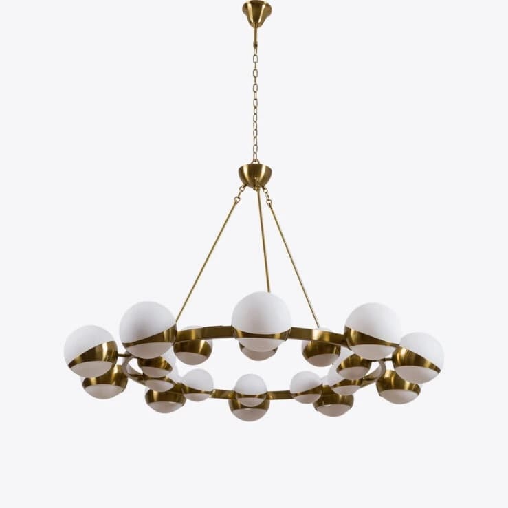 Pure White Lines Lucca Sputnik Chandelier