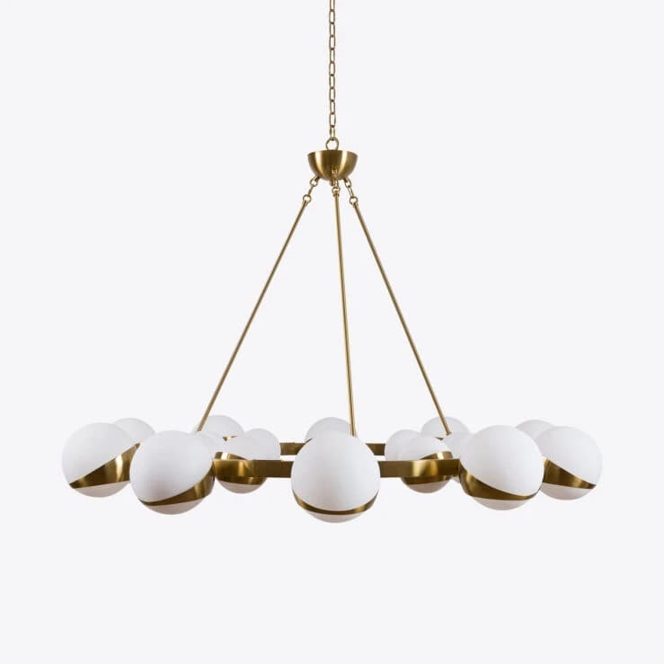 Pure White Lines Lucca Sputnik Chandelier