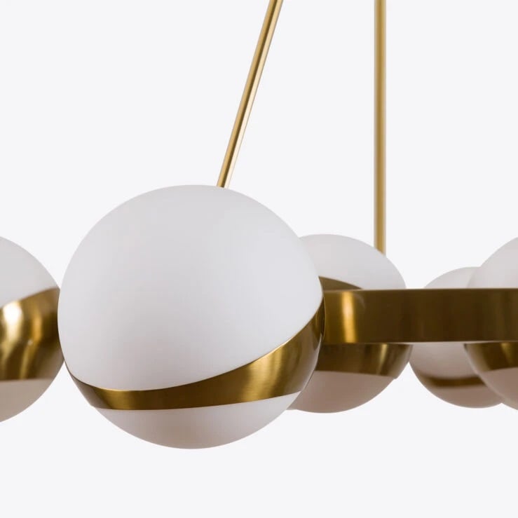 Pure White Lines Lucca Sputnik Chandelier